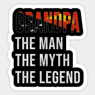 Grand Father Papua New Guinean Grandpa The Man The Myth The Legend - Gift for Papua New Guinean Dad With Roots From  Papua New Guinea Sticker